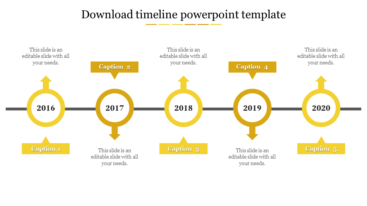 download timeline powerpoint template-5-Yellow